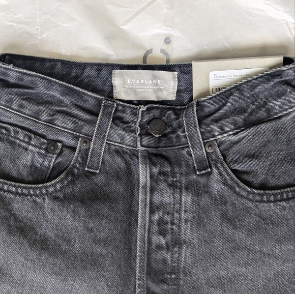 Everlane The Curvy 90's Cheeky Jean, 26Wx26.5L, Washed Black - Picture 6 of 7